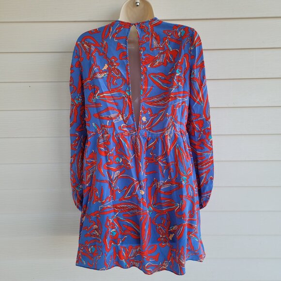 Diane Von Furstenberg 100% Silk Eldsen Printed Dress - Picture 5 of 8